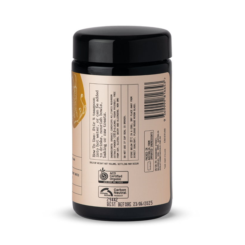 (Evolution Botanicals) Organic Cordyceps militaris Mushroom Powder 100g