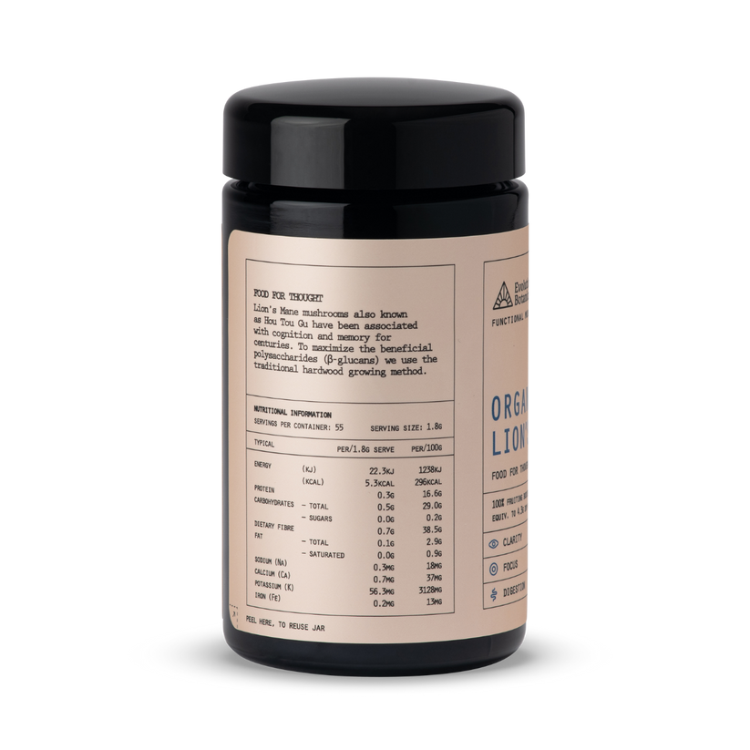 (Evolution Botanicals) Organic Lions Mane Mushroom Powder 100g