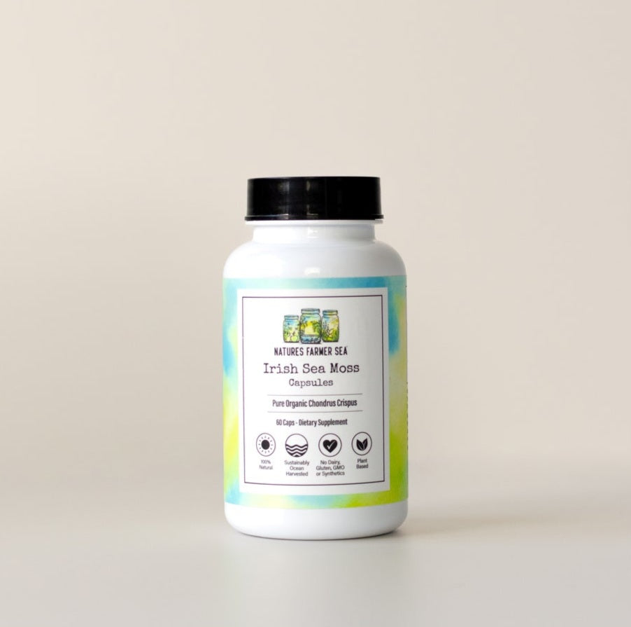 (Natures Farmer Sea) Organic Irish Sea Moss 60 Capsules