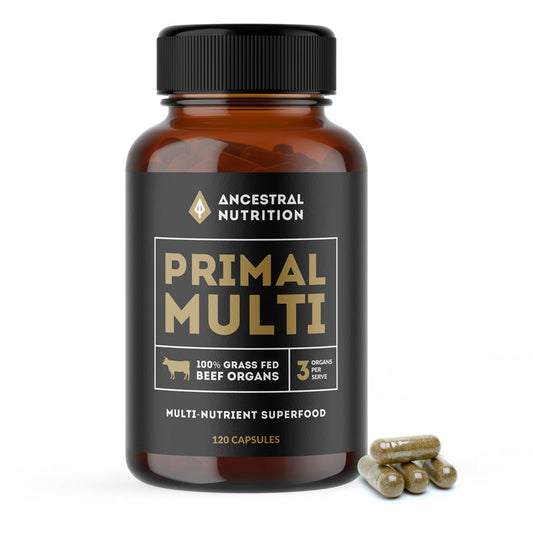 (Ancestoral Nutrition) Primal Multi - Grass Fed Beef Organs 120 Caps