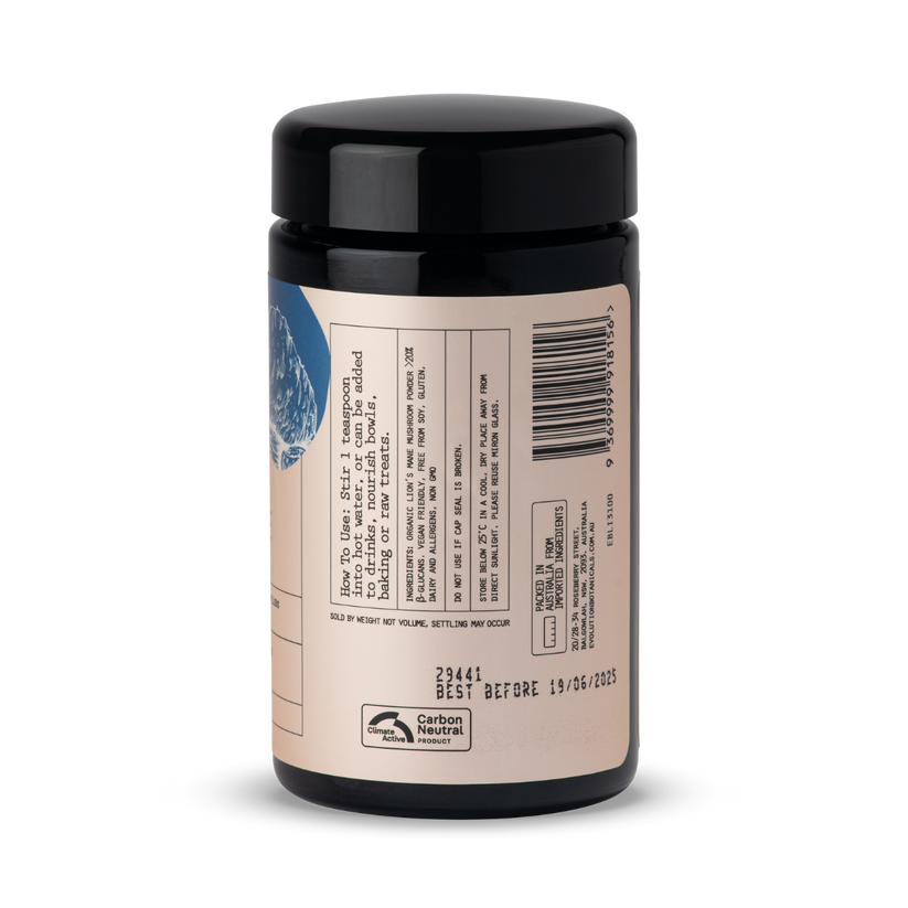 (Evolution Botanicals) Organic Lions Mane Mushroom Powder 100g